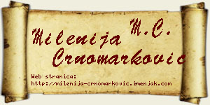 Milenija Crnomarković vizit kartica